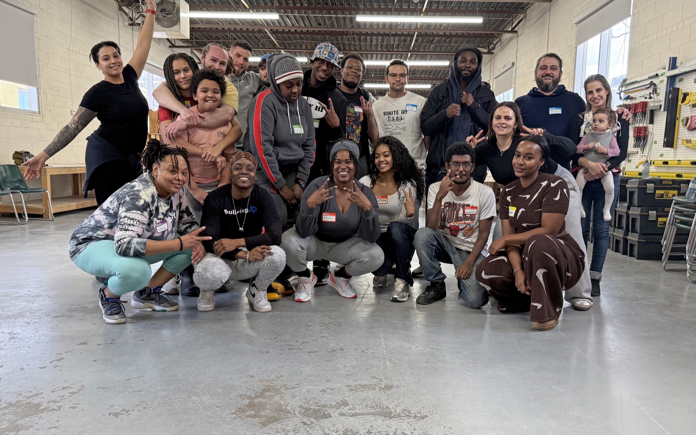 Community workshop attendees with Tara
